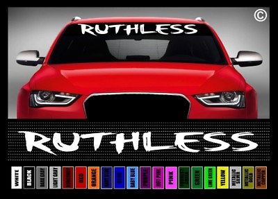 #ad 40quot; Ruthless JDM 4x4 Street Racing Muscle Car Decal Sticker Windshield Banner $10.49