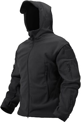 #ad TACVASEN Mens Fleece Jacket Full Zip Bearskin Tactical Hoodies Winter Coats Wind $104.42