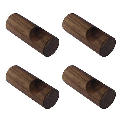 #ad Pack of 4 Minimalist Decorative Wall Hooks Natural Wooden Hooks Wall Mounted ... $33.19