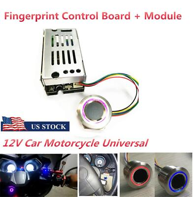 #ad 1x 12V Universal Fingerprint Control Board Fingerprint Module LED One Key Start $49.81