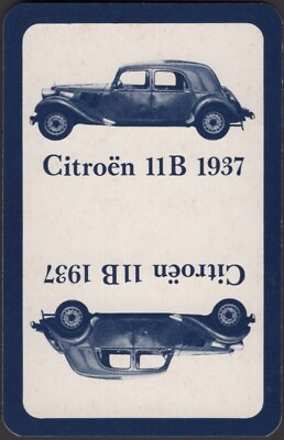 #ad Playing Cards Single Card Old Vintage * CITROEN 11B 1937 Motor Car * Art Picture $1.85