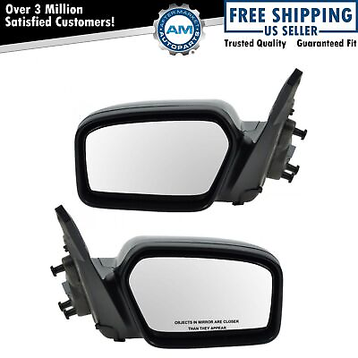 #ad Black Smooth Power Side View Mirrors Pair Set for 06 10 Fusion Milan $56.99