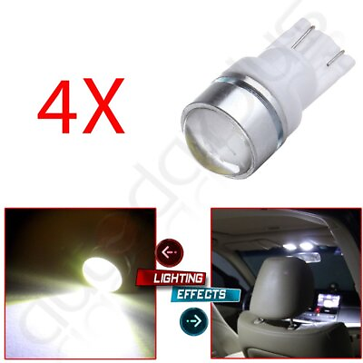 #ad 4x Xenon White T10 194 158 LED Interior Bulbs Map Dome Step License Plate Light $8.02