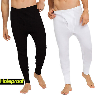 #ad Holeproof Aircel Thermal Mens Long Johns Warm Pants Underwear Waffle Knit MYPY1A AU $32.99