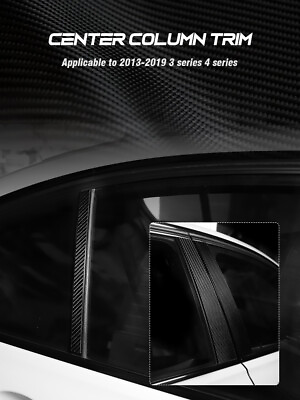 #ad #ad Real Carbon Fiber Car Window B Pillar Trim Cover For BMW 3 Series F30 2013 2018 $44.99