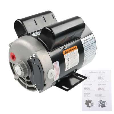 #ad #ad Electric Motor 3.7 HP 3450 RPM Compressor Duty 56 Frame 1 Phase 5 8quot; Shaft 230 V $170.49