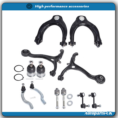 #ad FOR HONDA ACCORD 08 12 SUSPENSION KIT ARMS BALL JOINTS STABILIZER LINKS SET 12pc $140.37