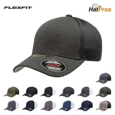 #ad Flexfit Unipanel Trucker 5511UP Hat Mesh Curved Visor Cap Flex Fit Ballcap $11.53