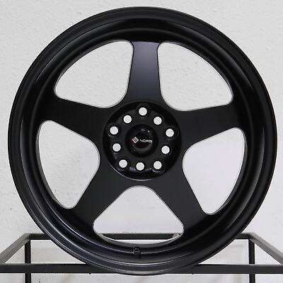 #ad 17x8 17x9 Matte Black Wheels Vors SP1 5x100 5x114.3 35 30 Set of 4 73.1 $689.00