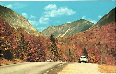 #ad Car At The Entrance To Franconia Notch White Mountains New Hampshire Postcard $3.75
