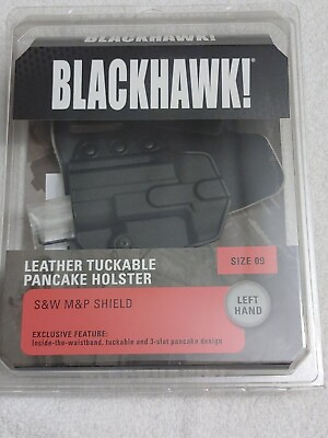 #ad #ad Blackhawk Leather Tuckable Pancake Holster Samp;W Mamp;P Shield Left Hand Size 09 $14.99