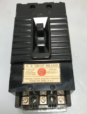 #ad Federal Pacific 3 Pole 70 AMP 600 Volt A B Circuit Breaker Model # NF 631070 $79.34