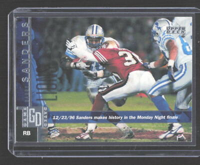 #ad 1997 Upper Deck #3 Barry Sanders Game Dated Box Toppers $1.99