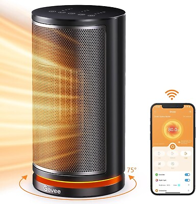 #ad Govee Smart Space Portable Heater for Indoor Usew Thermostat Appamp;Voice Remote $49.99