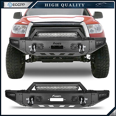 #ad ECCPP Front Bumper w D ring Winch Plateamp;LED Light For 2007 2013 Toyota Tundra $665.82