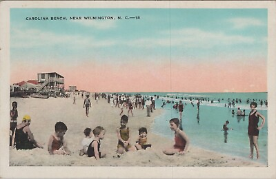 #ad North Carolina Carolina Beach near Wilmington NC 1936 Postcard B3422 $7.95