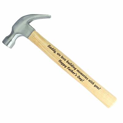 #ad Laser Engraved Personalized Wood Handled Hammer Gifts for Him Father#x27;s Day $28.95