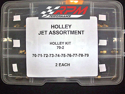 Holley Jet Kit Assortment Carb Carburetor GAS MAIN 70 79 8 EACH 80 PACK 70 8 $109.95