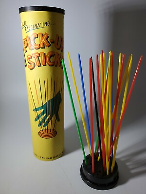 #ad Vintage 1950s Tico Toys PICK UP STICKS Game 20 Plastic Sticks $27.00