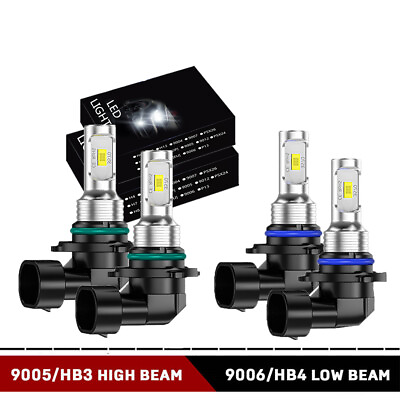 #ad 4x 90059006 Combo LED Headlight High Low Beam Bulbs 6000K Cool White 4x Bright $24.99