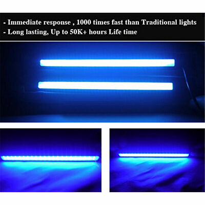 #ad 6 Pcs Blue 12V LED Strip DRL Daytime Running Lights Fog COB Car Lamp Waterproof $9.45