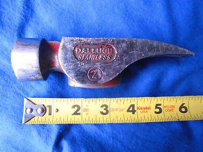 #ad DALLUGE Stainless 21 oz Framing Hammer Head with Magnetic Nail Holder Vintage $44.95
