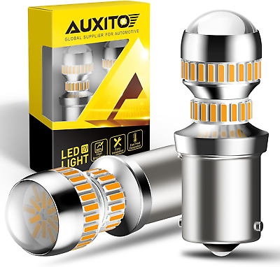 #ad 1156 LED Bulbs Amber Yellow 400% Super Bright 7506 BA15S P21W LED Bulb with Proj $27.33