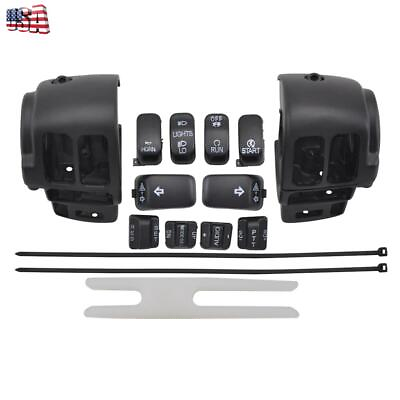 #ad 10x Black Switch CapsSwitch Housings Cover For Harley Electra Road Glide FLTR $37.59