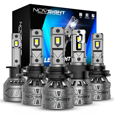 #ad NOVSIGHT 13000LM LED Headlight Bulbs Kit High Low Beam 6500K White Super Bright $16.99