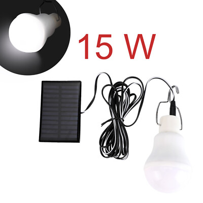 #ad 15W Portable Solar Powered LED Light Bulb Tent Lamp for Camping Outdoor Garden $13.39