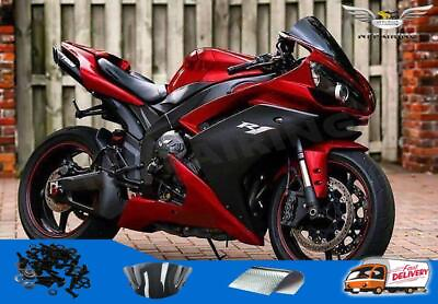 #ad Injection Molding Fairing Fit for YAMAHA 2007 2008 YZF R1 Red Black Set s004 $419.99