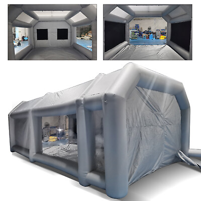 #ad Inflatable Spray Tent Booth Paint Car Paint 26x13x10FT with 2 Filtration System $607.06