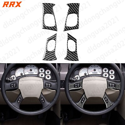 #ad #ad Real Carbon Fiber Steering Wheel Button Cover For Hummer H2 Silverado Escalade $14.99