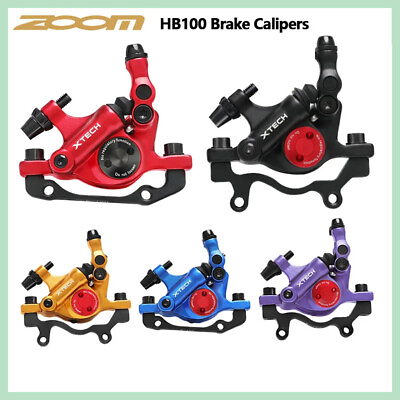 #ad ZOOM XTECH HB100 Hydraulic Disc Brake Calipers Front amp; Rear Black For MTB Brake $25.15