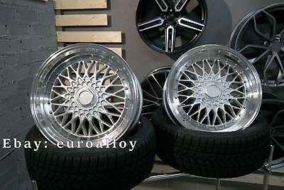 #ad New 4x 18 inch 5x120 ET20 RS mesh Style Silver wheels For BMW E39 E60 rims $1225.65