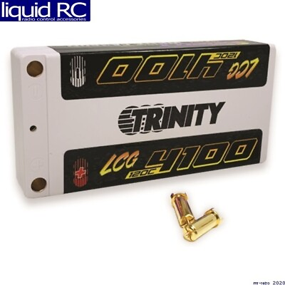 Trinity TEP2314 White Carbon 2s 7.4v 4100mah 120c Lcg LiPo Battery Pack W 5mm $85.84