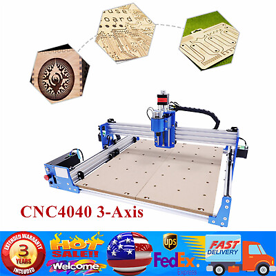 #ad 4040 CNC Router Machine 3 Axis Wood Carving Milling Engraving Machine Spindle $415.01
