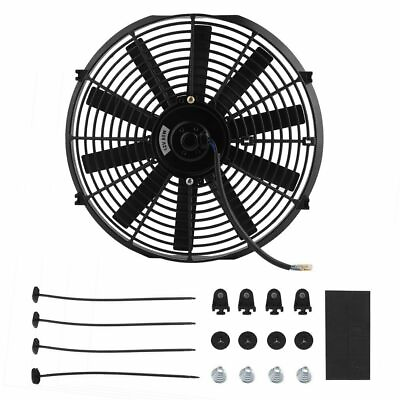 #ad 12quot; Universal 12quot; Slim Pull Push Racing Electric Radiator Engine Cooling Fan $25.00
