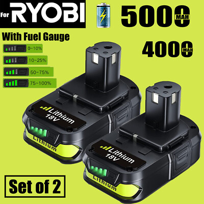 #ad 2X For RYOBI P108 18V One Plus High Capacity Battery 18 Volt Lithium P107 P105 $9.19