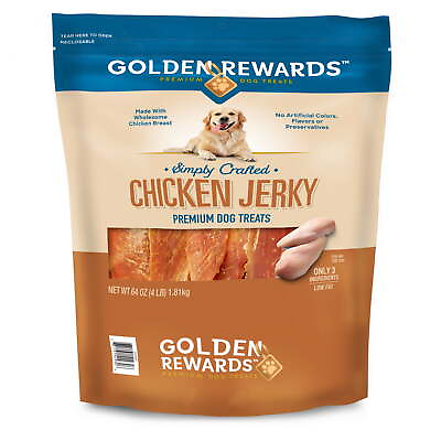#ad Chicken Flavor Premium Dry Jerky Treats for All Dogs 64 oz $33.73