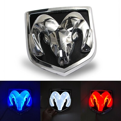 #ad Pickup car Illuminated car emblem lights For Ford Ram Dodge RAM Sheep head badge $43.92
