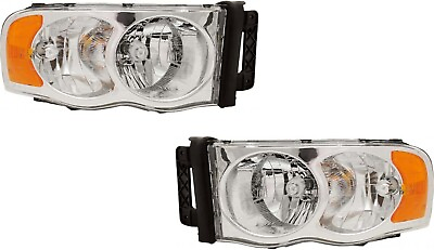 #ad Headlights For Dodge Truck 1500 2002 2003 2004 2005 Pair 2500 3500 2003 2005 $169.95