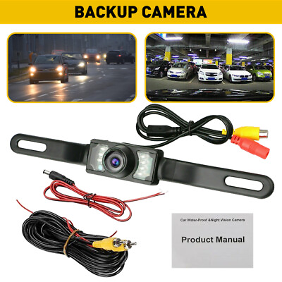 #ad 170° CMOS Rear View Backup Camera Reverse Plate License Night Vision Waterproof $13.99