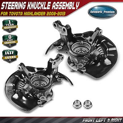 #ad Front Knuckle Steering amp; Wheel Hub Bearing Assembly for Toyota Highlander 08 13 $251.99