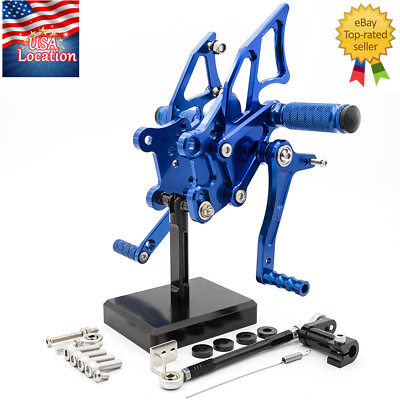 #ad For YZF R25 R3 2014 2023 MT 25 MT 3 MT03 MT25 CNC Footrest Footpegs Rearset Blue $108.99