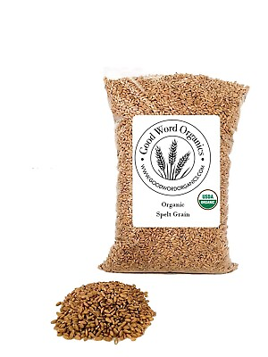 #ad Good Word Organics Organic Non GMO Spelt Wheat Grain 5 lbs Bulk Grains USA Grown $24.99