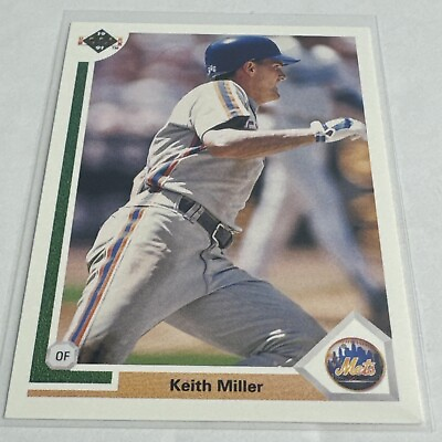 #ad Keith Miller 1991 Upper Deck #196 New York Mets Baseball Card $0.99