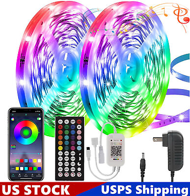 #ad 5050 LED Strip Light Flexible Tape Lighting Rope Home Outdoor 110V With US Plug $37.99