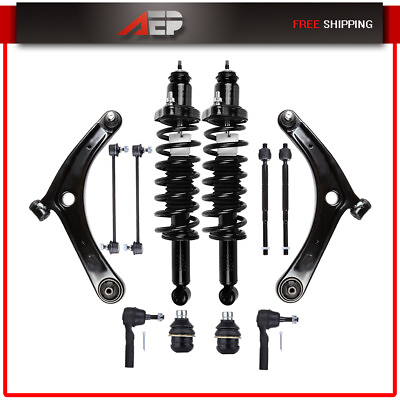 #ad 12pcs Rear Strut Coil Springs Front Sway Bars For 2007 2016 Jeep Patriot Compass $177.95