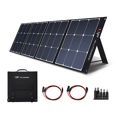 #ad ALLPOWERS SP035 200W Portable Solar Panel Charger Solar Generator Outdoor Mono $209.00